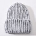 thumbnail image 1 of Vintermössa i siden och satin, unisex, tjock och chunky, randig, varm, mjuk, högkvalitativ kashmir, stickad mössa, 1 of 4