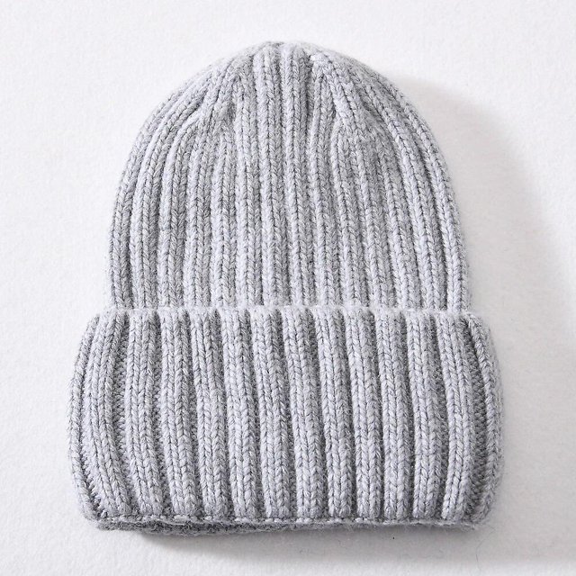 Vintermössa i siden och satin, unisex, tjock och chunky, randig, varm, mjuk, högkvalitativ kashmir, stickad mössa