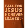 thumbnail image 3 of Blessed Girl Womens Sweatshirt - Fall For Jesus - Orange - Medium, 3 of 4