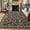 Brown, variant on SOLLED 2x6 ft Boho Leaf Area Rug, Machine Washable Large Botanical Bird Carpet with Non-Slip Backing Soft Low Pile for Living Room Bedroom Dining Room