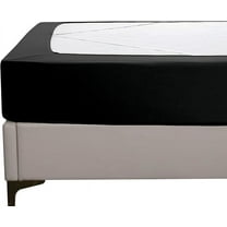 Elegant Comfort Box Spring Cover - Snug 4 Way Elastic Wrap Around Jersey Knit Alternative for Bed Skirt, Ultra Soft, Wrinkle Free, Full, Black