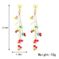 thumbnail image 3 of 1 Paire de Boucles d'Oreilles Perlées pour Femmes Design Papillon Perles Pendantes, 3 of 10