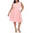 thumbnail image 2 of White Mark Women's Plus Size Fit and Flare Skater Dress, 2 of 6