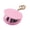 Pink, variant on Ruanlalo Mini Faux Leather Makeup Mirror Keychain Portable Travel Women Vanity Mirror with Key Ring Double-sided Handheld Folding Cosmetic Mirror