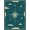 Teal Beige, Pattern 7, variant on ODIKA Sea Turtle Centerpiece Weathered Navigation Chart Anchor Motif Stain Resistant Low Profile for Dorm Room, Small Living Apartment