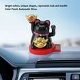 thumbnail image 3 of 3 Inch Mini Fortune Cat, Solar Powered Lucky Cat with Rotating Base, Maneki Neko Beckoning Lucky Money Cat, Feng Shui Decor Home Office and Dash Board, Solar Powered Wealth Cat, 3 of 7