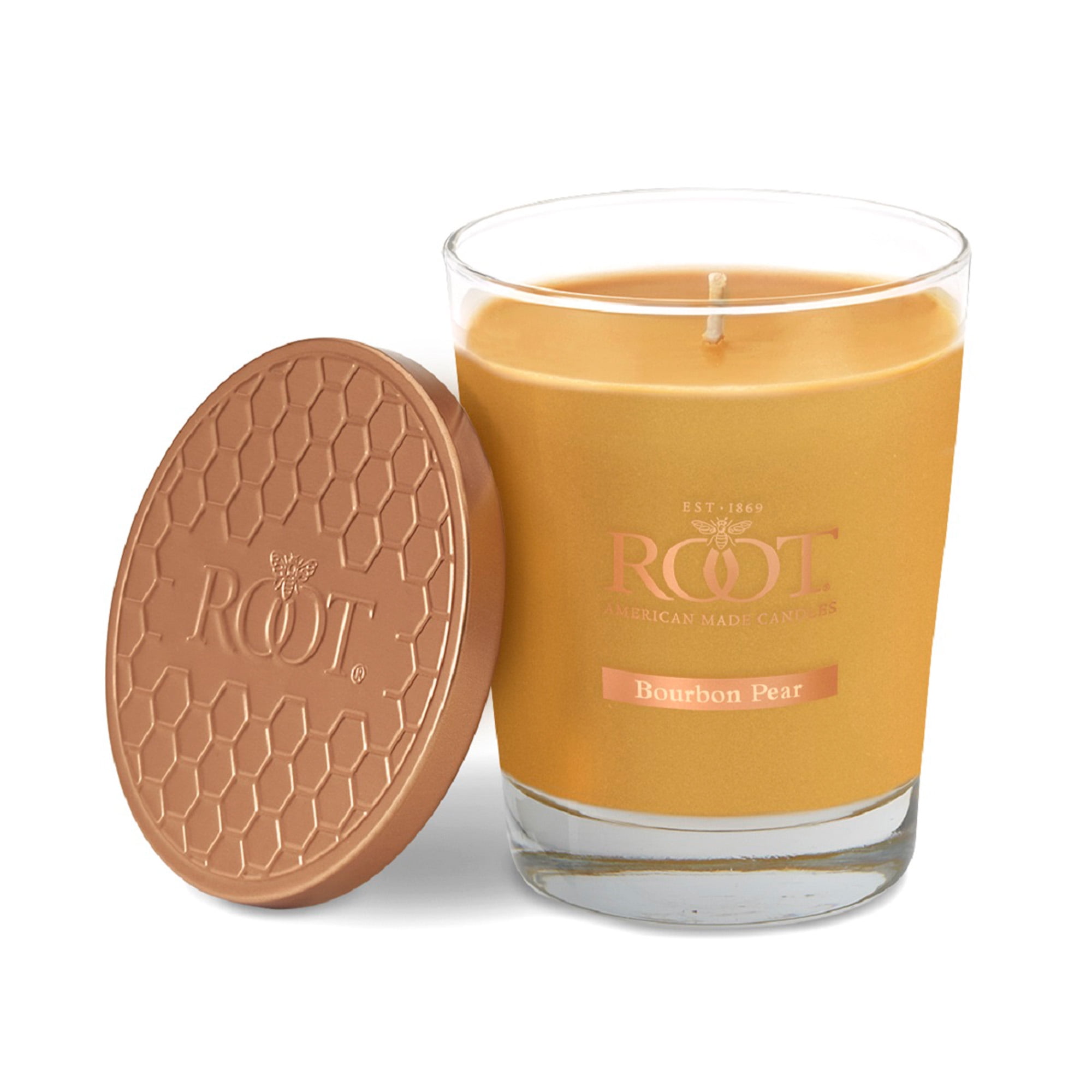 ROOT Candles Bourbon Pear 10.5 oz Large Veriglass Jar