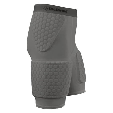 Callaway Hex Shorts - McDavid Classic Logo 7580 Hex-Pad Extended Thudd Shorts Grey Small