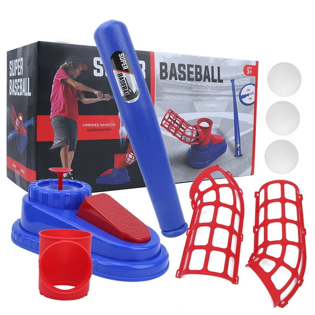 Juguete de lanzamiento de béisbol, lanzador de béisbol, bate de béisbol de entrenamiento, juguete para niños (777-609)