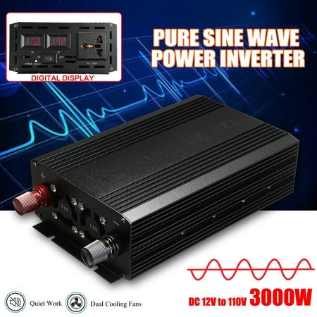 4000W 60Hz Pure Sine Wave Power Inverter DC 12V to 110V AC Converter Car (Best Pure Sine Wave Inverter)