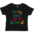 thumbnail image 3 of Inktastic My Big Bro Loves Me Little Brother Sister Boys or Girls Toddler T-Shirt, 3 of 5