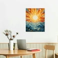 thumbnail image 2 of COMIO Abstract  Sun Sunrise Sunset Wall Art Canvas  Minimalist Wall Art Sun Poster Mid Century Modern Sun Print Sunset And Sunrise Pictures  Sea Painting Mid Century Artwork, 2 of 4