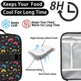 thumbnail image 4 of Game Controller Black Pattern Insulated Lunch Bag with Shoulder Strap and Bottle Holder,Bento School Lunch Bag Box,11x9.5x3.5 Inches, 4 of 5