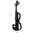 thumbnail image 5 of Tcbosik 4/4 Full Size Electric Violin Set with Headphone and Connecting Line for Beginner Adults, Fiddle with Bow, Case and Rosin, Black, 5 of 11