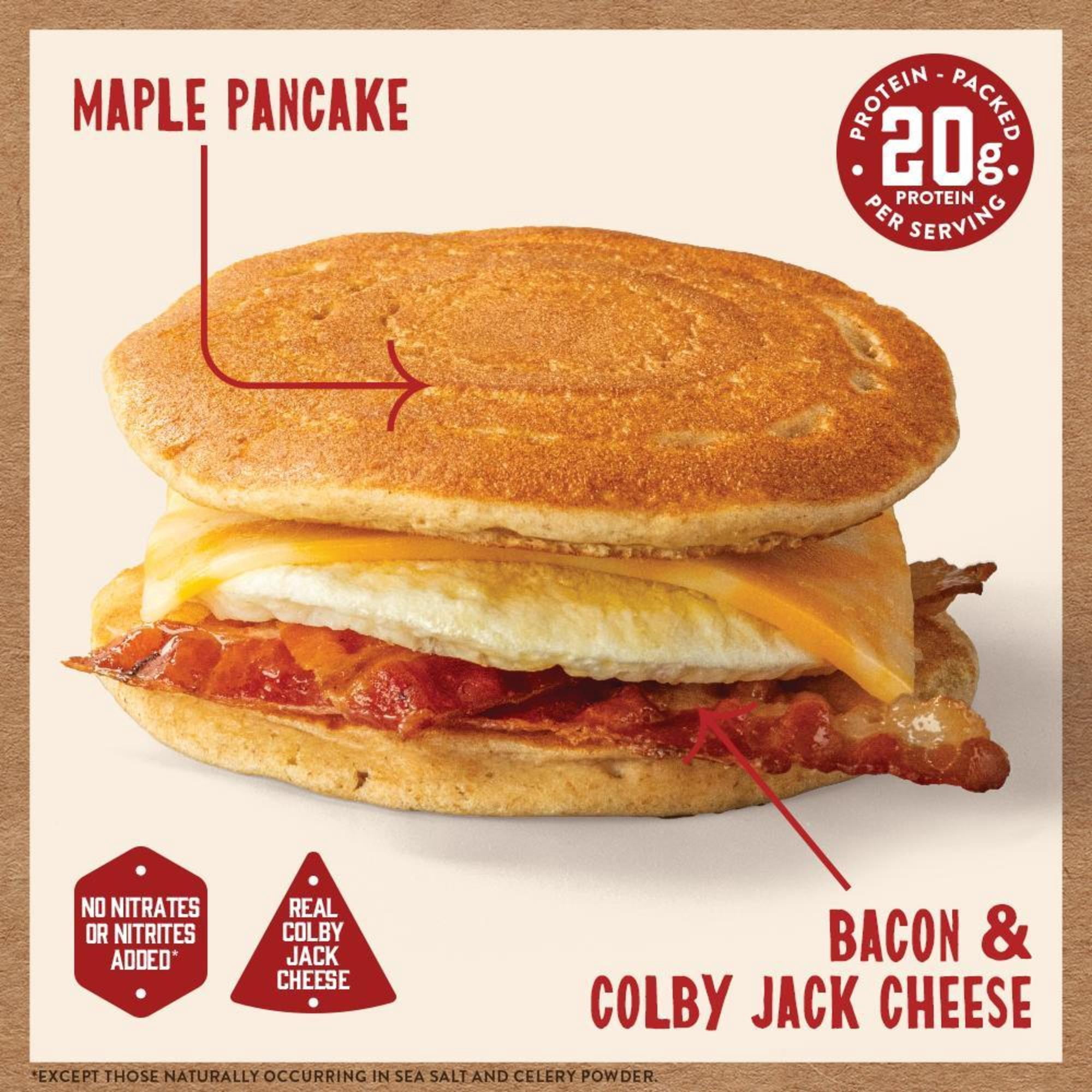 Kodiak Protein-Packed Frozen Breakfast Sandwiches, Bacon and Colby Jack, 2 Count, 9.24 oz