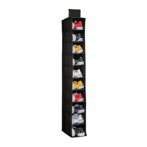 Hanging Shoes Organizer for Closet 10 Shelf Closet Organizers and Storage Foldable Shoe Rack for Closet Wardrobe Shoe Storage Hanging Closet Organizer Clothes Organization and Storage