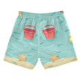 thumbnail image 7 of FORMRS Boys Swim Trunks Quick Dry Mesh Liner Boardshorts Sizes XS-XL, Blue Beach Pattern, 7 of 7