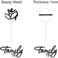 thumbnail image 3 of Family Metal Wall Art Decor Black Wall Silhouette Hanging Decor Iron Wire Wall Art Sculpture Decoration Sign Cut Out Minimalist Blessed Ornament for Farmhouse Indoor Outdoor Home 6 x 12Inch, 3 of 9