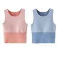 thumbnail image 1 of Plebaso 2 Pack Débardeurs en Coton pour Enfants Tout-Petits Garçons Filles Col Rond Sans Manches Rayé, 1 of 7