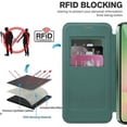 thumbnail image 5 of For Samsung Galaxy A56 5G Case Compatible with MagSafe Rhombus PU Leather Phone Cover - Dark Purple, 5 of 5