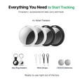 thumbnail image 4 of DIAYUBU 4 Pack Bluetooth Tracker for Apple Find My, iOS Only, Key Wallet Luggage Locator, IP67 Waterproof, Left-Behind Alert, Lost Mode, Replaceable Battery, 4 of 12