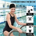thumbnail image 5 of Gorro de natación grande para mujeres y hombres, gorro de natación de diseño especial para cabello rizado muy largo y grueso, tejido de trenzas de silicona, mantiene tu cabello seco, 5 of 5