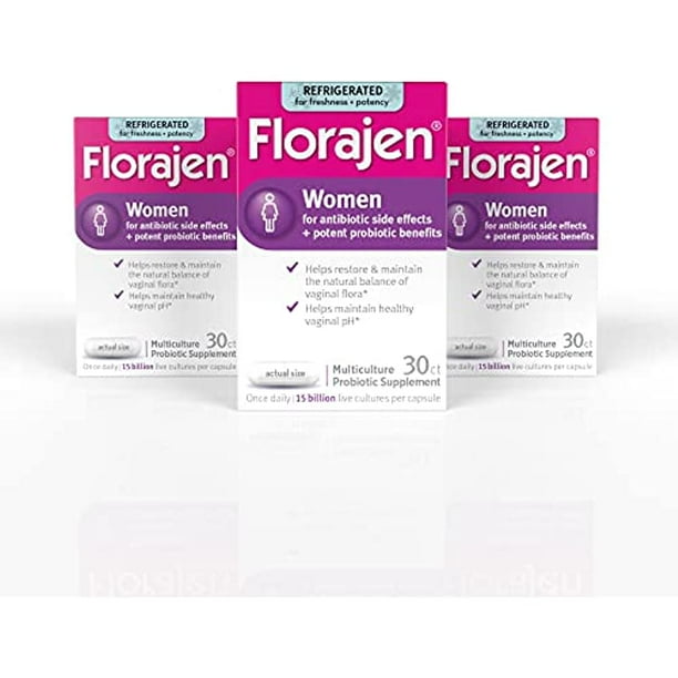 Florajen Refrigerated Probiotics for Women, 15 Billion CFUs, Multi