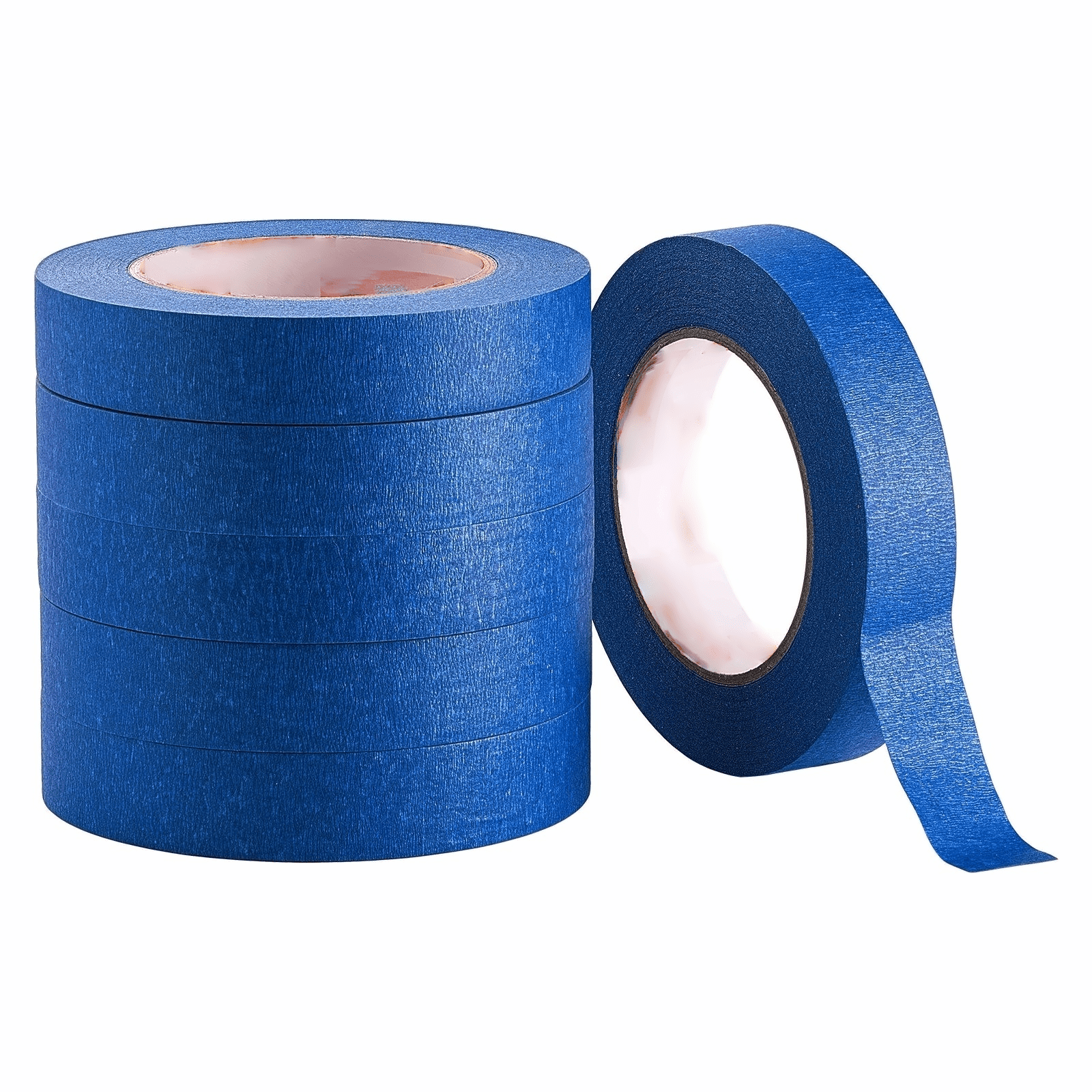 Painters Tape 1 Inch - 6 Roll Set, Blue Masking Tape for Painting, DIY Crafts, Labeling, Trim & Edges - Easy Tear, Clean Removal, Multi-Surface Use
