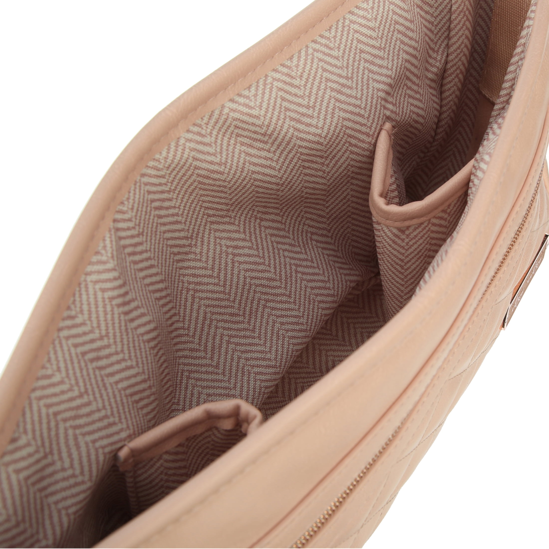 Itzy Ritzy Adjustable Stroller Caddy & Stroller Organizer Featuring Two Built-in Pockets, Front Zippered Pocket and Adjustable Straps to Fit Nearly Any Stroller, Blush