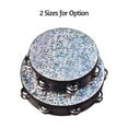 thumbnail image 3 of 10 Inch Wooden Radiant Tambourine Handbell Hand Drum with Double Rows Jingles Shining Reflective Drum Head Percussion Instrument Toy for Adults Kids Dancing Singing Party Broken Glass Patter, 3 of 7