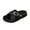 Black, variant on Sandals for Women 2025 Fashion Metal Buckle Cross Straps Thick Flat Slides Slippers Summer Outdoor Walking Beach Vacation Slippers Black 5