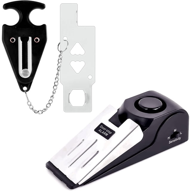 shiyou-Upgraded Portable Door Lock & Door Stop Alarm, Dual Protection Security Door Kit, Door \u200bSecurity Devices Pocket Self Defensey Tools, for Traveling Hotel Home Apartment College House