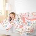 thumbnail image 4 of Catabedysis Flowers Monogrammed Print 7-Piece King Bedding,Initial Letter Q King Bed in a Bag,Pink Reversible For Girls, 4 of 7