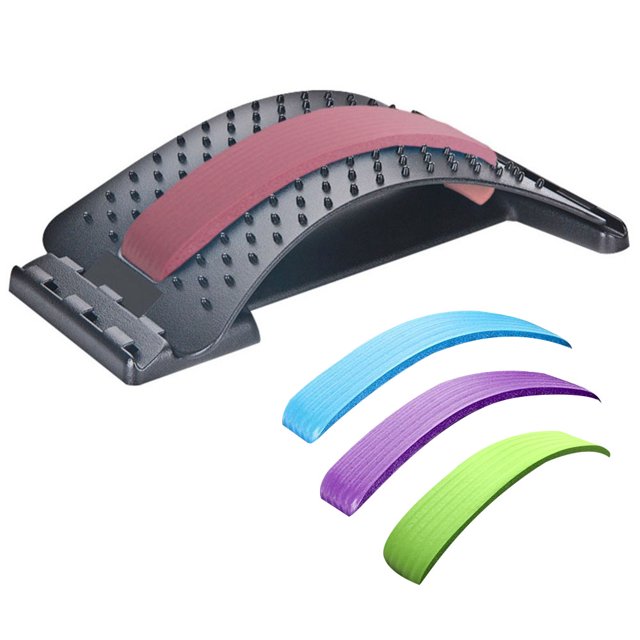 Masajeador de espalda, equipo de estiramiento para fitness, soporte lumbar, relajación, alivio del dolor de columna, quiropráctico.
