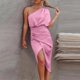 thumbnail image 2 of Vestido sexy con hombros descubiertos para mujer - Poliéster y spandex, diseño con volantes, informal de verano, 2 of 5