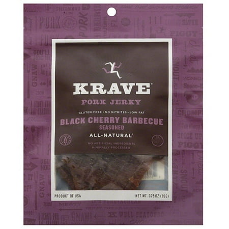 Krave Black Cherry Barbecue Pork Jerky, 3.25, (Pack of 8)