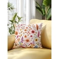 thumbnail image 1 of Outdoor Pillows Waterproof, Thanksgiving Fall Bedding Throw Pillows with Insert for Couch Sofa Bed, Autumn Orange Pumpkin Flowers Floral 18x18 Inch Pillowcases Decorative Patio Pillow Set of 1, 1 of 7