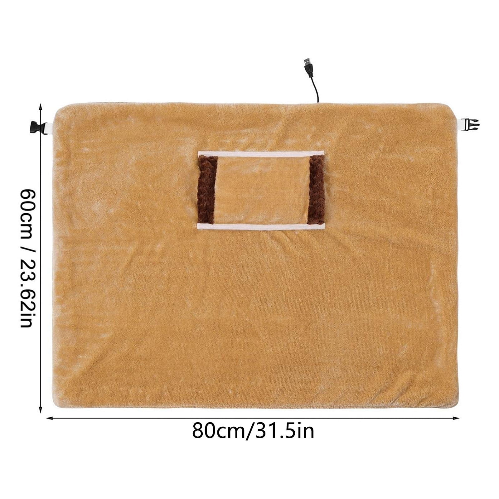 Werulen 2Pcs USB Heated Blanket, 5V Low Voltage Electric Warming Throw for Home Office Travel, Soft Washable Fleece Blanket with Carbon Fiber Heating Pad, Portable USB Blanket for Couch Bed Desk