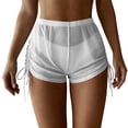 thumbnail image 2 of Mifsaly Mesh High Waist Swim Shorts Women Side Drawstring Beach Swimsuit Cover Up Summer Bikini Bottoms 2026 M, 2 of 4