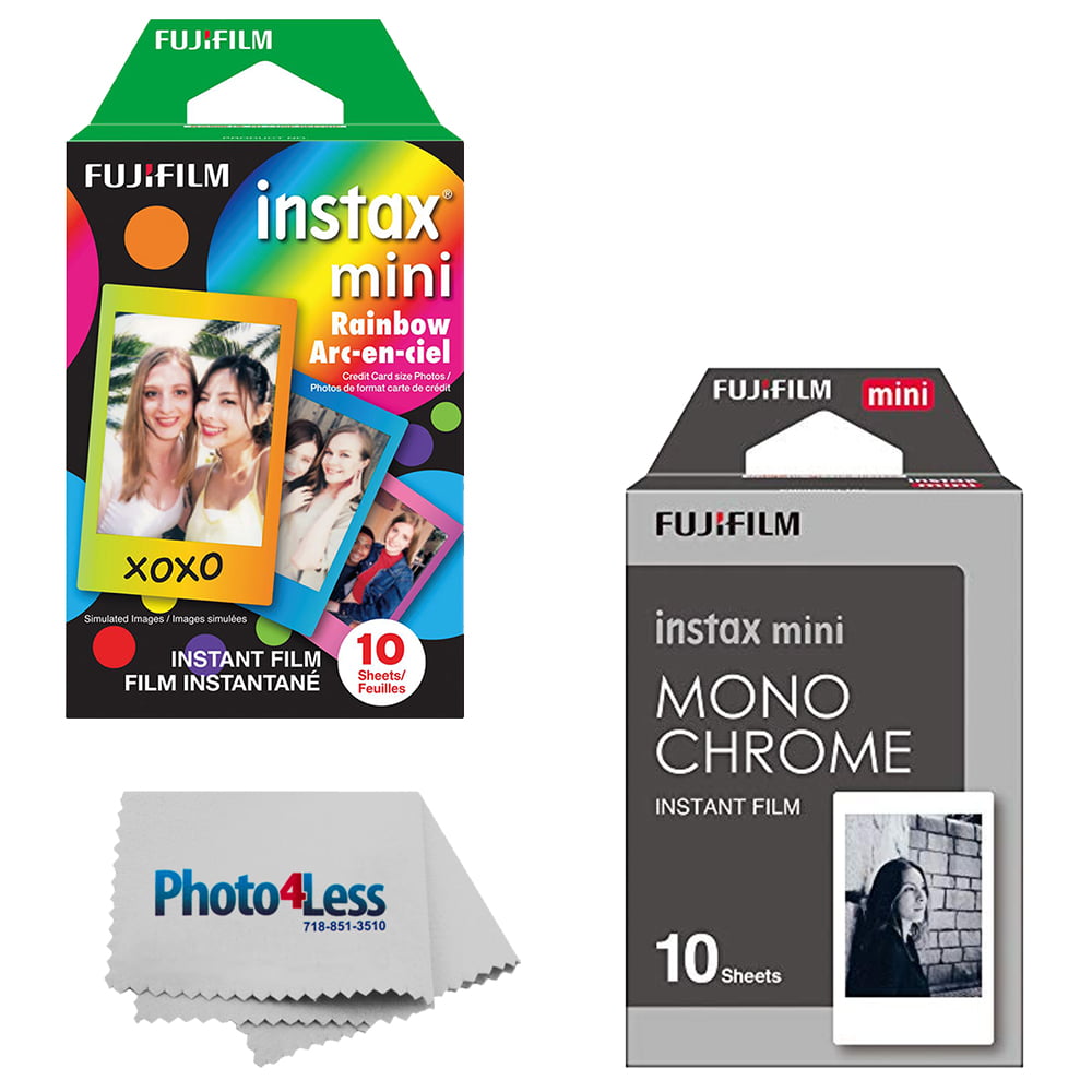 Fujifilm Instax Film Rainbow (10 + Monochrome Sheets) - Walmart.com