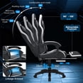 thumbnail image 6 of Hoffree Big and Tall Gaming Chair with Footrest Gamer Chair with Massage Heavy Duty Game Chair with Lumbar Support and Headrest Height Adjustable for Adults, 400lb, 6 of 10