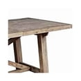 thumbnail image 3 of Cottage Style Wooden Dining Table with Removable Leaf Weathered Brown, 3 of 4