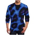 thumbnail image 1 of Blusas y camisas de manga larga y cuello redondo para hombre, estilo casual, estampado, cuello redondo, manga corta, poliéster, 1 of 4