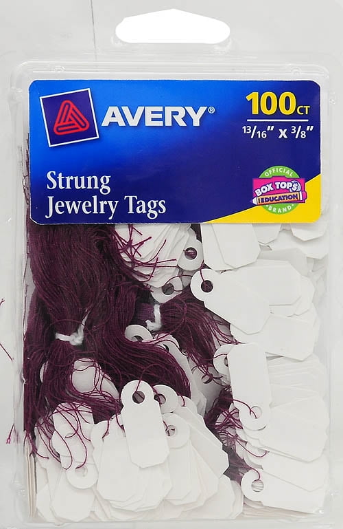 Avery Strung Jewelry Tags 100ct Garage Small MPN 6731 for sale online 