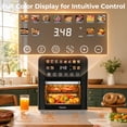 thumbnail image 4 of 12QT Air Fryer Toaster Oven, 24H Delay Start Timer, 12 Preset Menus, Patbrela Full-Color Touchscreen, 1500W Broi, Dehydrate, Bagel, Seafood for Home, 4 of 9