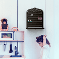 thumbnail image 2 of Mango Steam Metal Wall-Mounted Jewelry & Earring Organizer for Women (Peacock, Black), 2 of 6