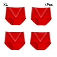 thumbnail image 4 of Qarigey Ropa interior de mujer, lencería moldeadora de cuerpo, calzoncillos elásticos sin rastro, bragas sexis, calzoncillos transpirables de Ropa interior Rojo SG, 4 of 6