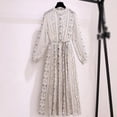 thumbnail image 3 of Retro Irregular Plus Size Chiffon Dress Female Spring And Autumn Skirt, 3 of 9