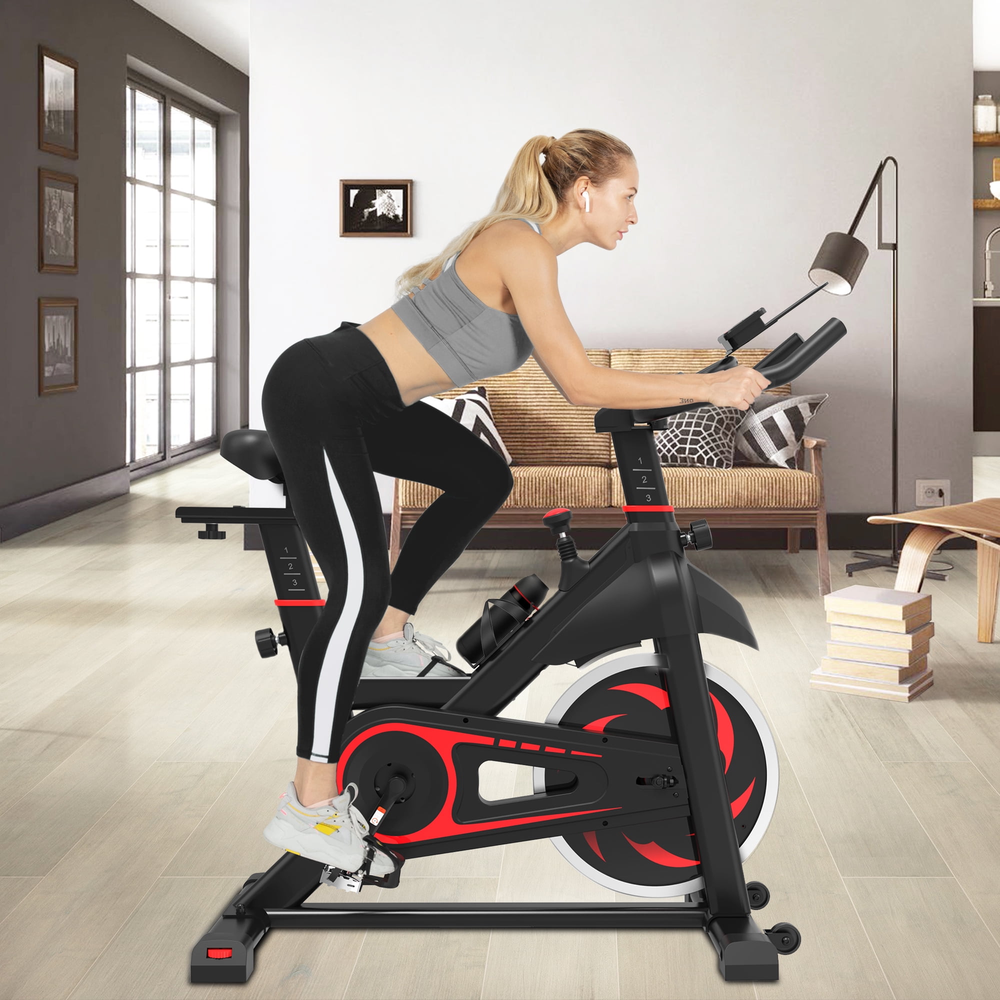 Indoor Exercise Bike Stationary Cardio Home Gym Workout Cycling Fitness Bicycle 