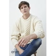 thumbnail image 2 of Aran Men's Traditional Sweater 100% Premium Merino Wool Irish Fisherman Pullover Made in Ireland, 2 of 9